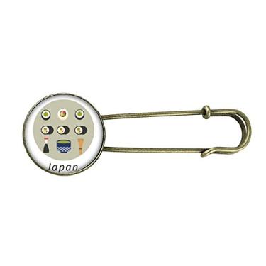 Imagem de Broche de Metal Tradicional Japonês Local Comida Sushi Retrô