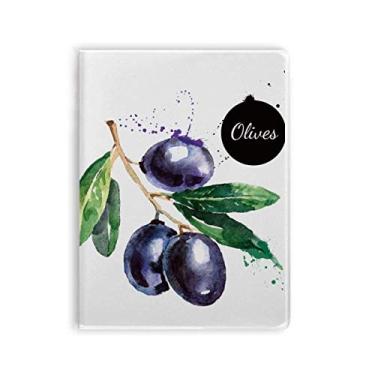 Imagem de Caderno de anotações em aquarela saudável Olives Fruit Tasty