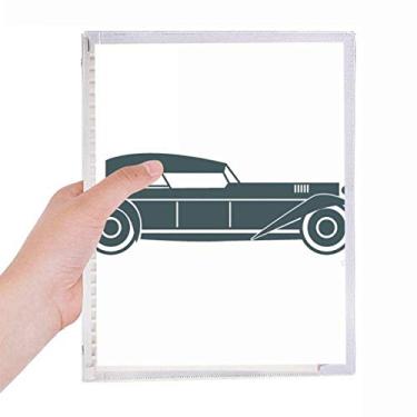Imagem de Caderno geométrico verde clássico de carros, caderno de folhas soltas diário recarregável artigos de papelaria