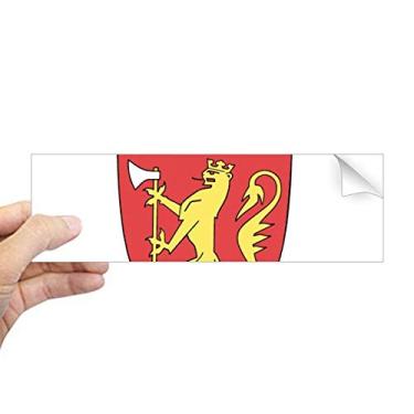 Imagem de DIYthinker Adesivo retangular com emblema nacional Svalbard Europe