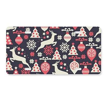 Imagem de DIYthinker Placa de carro decorativa de aço inoxidável para presente de árvore de Natal