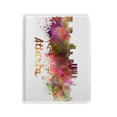 Imagem de Caderno em aquarela Atlanta America City com capa macia
