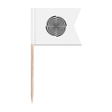 Imagem de Sinalizadores de palitos de dente com linhas onduladas densas simétricas para decoração de bolo de festa