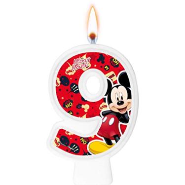 Imagem de Vela Numeral Mickey Classico Numero 9 01 Un.