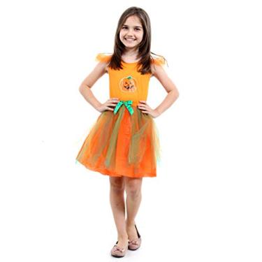 Imagem de Fantasia Abobora Dress Up Infantil Sulamericana Fantasias Laranja M 6/8 Anos
