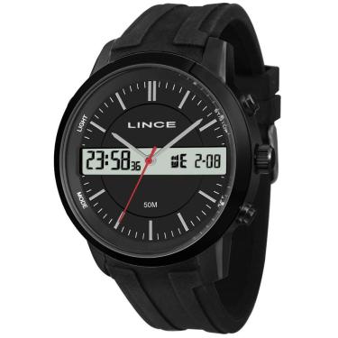 Imagem de Relogio Lince Masculino digital analogico preto esportivo anadigi MAP4489L P1PX