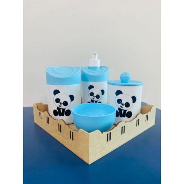 Imagem de Kit Higiene Pandinha c/bandeja quadrada