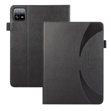 Imagem de Tampas de tablet Capa flip book compatível com capa para tablet Xiaomi Mi Pad 6/6 Pro 2023, capa protetora ultrafina e leve de couro PU antiarranhões capa magnética magnética com função de suporte dob