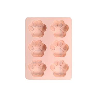 Imagem de Molde de silicone de gato fofo de 6 cavidades 3D fondant chocolate faça você mesmo bolo sobremesa cozinha cozimento suprimentos diy molde de silicone gato fofo fácil de liberar ferramenta de cozimento