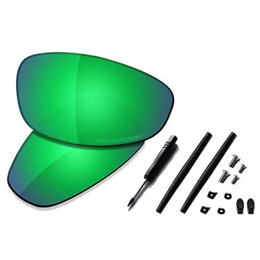 Imagem de SAUCER Lentes de reposição premium e kits de borracha para óculos de sol Oakley Juliet de alta definição - Verde jade polarizado