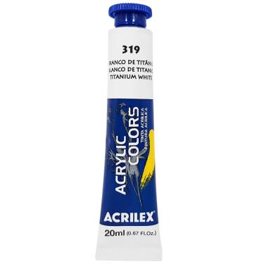 Imagem de Tinta Acrílica Acrylic Colors 20ml 319 Branco de Titânio Acrilex 1031272