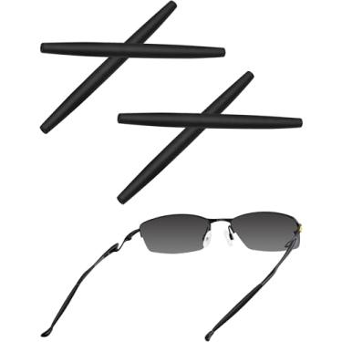 Imagem de Bwake 2 pares de meias auriculares de substituição para Oakley Transistor OX3085/Lizard OX5113/Lizard 2 OX5120/Capacitor OX5055/Spoke OX3144/Jackknife 2.0 OX3023 - Preto