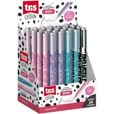 Imagem de Caneta Esferografica Tris Holic Pets 0.7 mm Display 24 Unidades