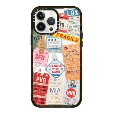 Imagem de CASETiFY Capa Impact para iPhone 13 Pro Max compatível com Magsafe - AirTags - Preto transparente