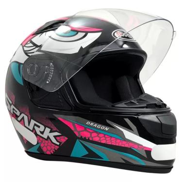 Imagem de Capacete Ebf Spark Dragon Preto Rosa
