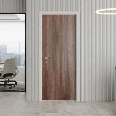 Imagem de Folha de Porta de Madeira 210x80cm Espessura 3,5cm MMC Eucaplac Eucatex Noce Ebano