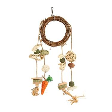 Imagem de Gaiola de Coelhos Pendurados Brinquedos de Mastigar, Brinquedos de Coelho Interessantes e Atraentes para Coelhos