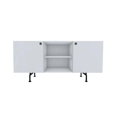 Imagem de Rack Tube 2 Portas 1 Nicho 1320x620x420 Branco Real - Mdf Arauco