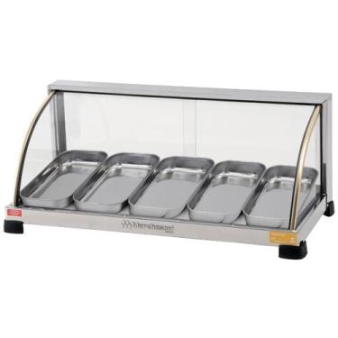 Imagem de Estufa vitrine aquecedora para salgados 5 bandejas 220v - Marchesoni