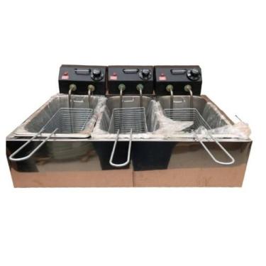 Imagem de Fritadeira elétrica industrial 3 cubas 3 litros cada cuba - Equipament