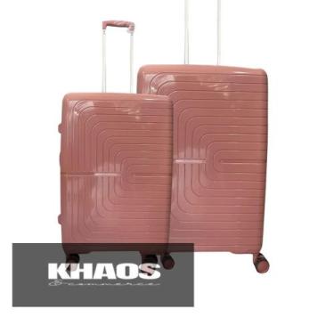 Imagem de Kit Mala Bordo 10kg + Mala Grande 35kg Polipropileno Viena - Ultraleve