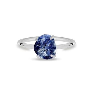 Imagem de Aliança Sodalita - Cristal Natural, Prata 925