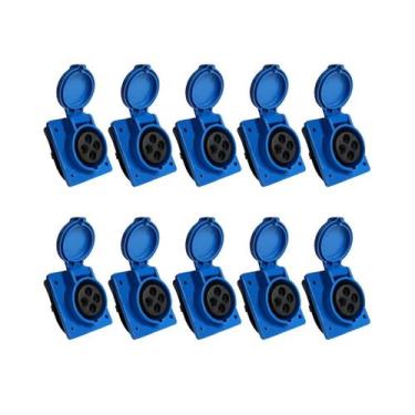 Imagem de 10 pc Tomada Embutir 3P+T 16A 9H 220/250V OMG-4049 - OMEGA