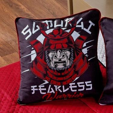 Imagem de Capa de Almofada Avulsa Samurai Guerreiro Warrior 45cm x 45cm - Estamp