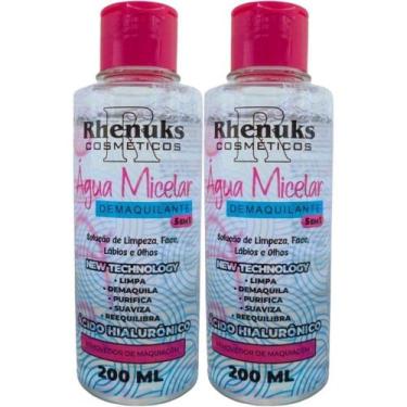 Imagem de Kit 2 Água Micelar Demaquilante C Ácido Hialurônico 200ml - Rhenuks