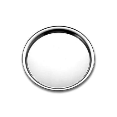 Imagem de Bandeja Garçom Inox Redonda 35cm Multiuso Bar Para Servir - Top Rio
