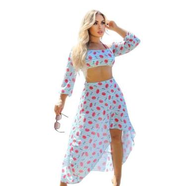 Imagem de Saída de praia 2 peças, Ciganinha com saía longa - Penelope Joy, Verme