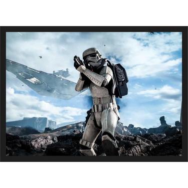 Imagem de Quadro Decorativo Star Wars Cinema Colecionadores Decorações Com Moldu