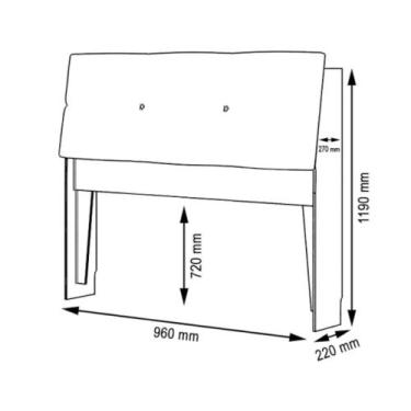 Imagem de Cabeceira Estofada Ísis Solteiro Branca - Framar