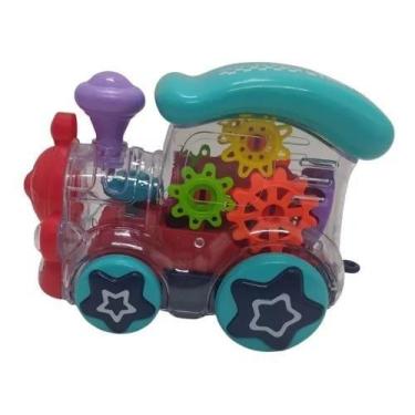 Imagem de Brinquedo Infantil Trenzinho Locomotiva Engrenagem Mecânica - Toys