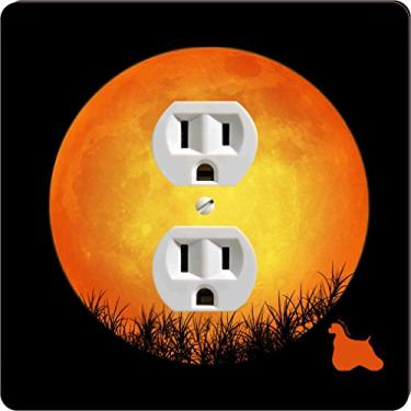 Imagem de Rikki Knight 41360 Outlet Cocker Spaniel Dog Silhouette By Moon Design Outlet Plate