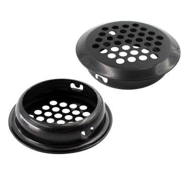 Imagem de bociloy 20 peças de saídas de ar redondas de 35 mm/1,4 pol. Saídas de ventilação de soffit, aberturas de ventilação de malha circular de aço inoxidável preto para armários, guarda-roupas, armários de