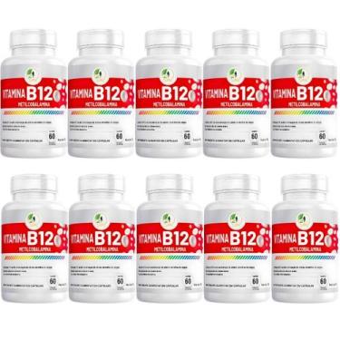 Imagem de Kit C/10 Vitamina B12 Metilcobalamina 60 Cáps - Fits Life