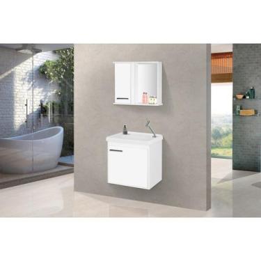 Imagem de Gabinete suspenso para Banheiro com Cuba e Espelheira 45cm Arts - CASA