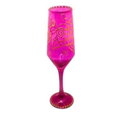 Imagem de Taça Cigana Rosa Luxo Buffet 190ml - Vidro - Nadir