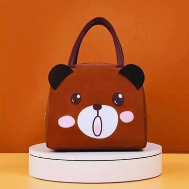 Imagem de Lancheira Bolsa Térmica Infantil Menina Menino 3D Escolar Viagem Marmi