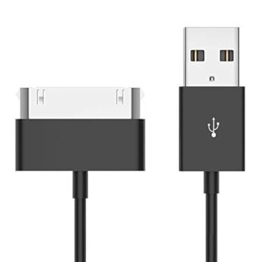 Imagem de Cabo de carregamento de sincronização de dados USB de 30 pinos para substituição Master Cables, compatível com iPhone 4/4S, 3G/3GS, iPad 1/2/3 e iPod, 1 metro, preto