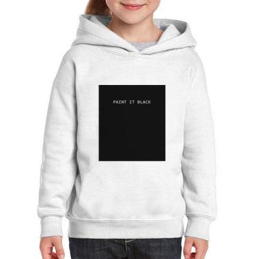 Imagem de Moletom Infantil Paint it Black - Foca na Moda, Branco, 4