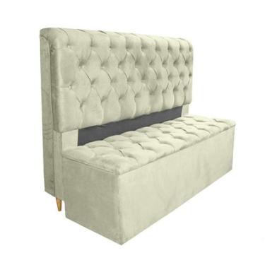 Imagem de Conjunto Cabeceira + Recamier Baú Imperial Para Cama Box Casal Queen -