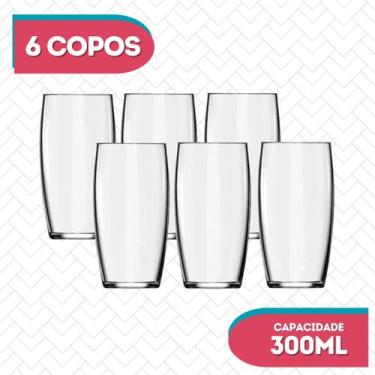 Imagem de 6 UN Copos Oca Vidro Transparente Redondo 300ml Durável Nadir - NADIR 