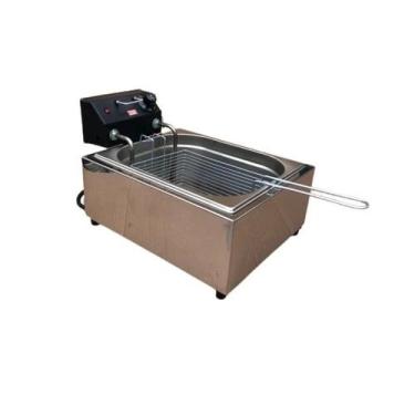 Imagem de Fritadeira elétrica industrial grande 7 litros com tampa - Magfryer In