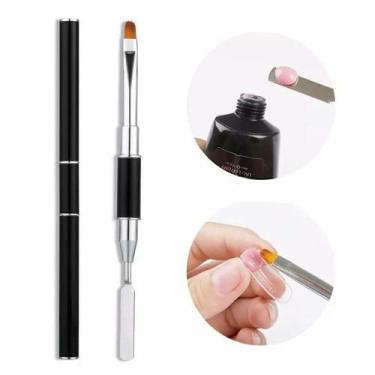 Imagem de Pincel Duplo Lingua De Gato Com Espalhador De Fibras Dupro - Alex Impo