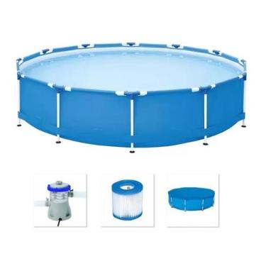 Imagem de Piscina Bestway 5000 Litros Estrutural com Bomba Filtro 110v e CAPA