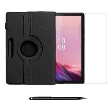 Imagem de Kit Capa Giratória+ Pelicula De Vidro+ Caneta Compatível Com  Tablet M