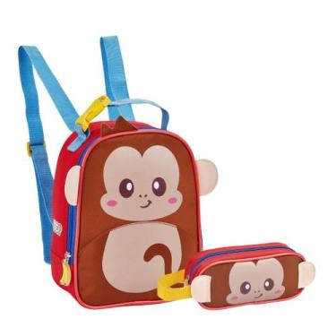 Imagem de Kit Lancheira e Estojo Escolar Zoop Animais - Seanite