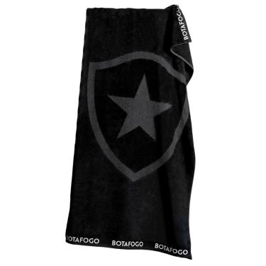Imagem de Toalha de Banho Praia e Piscina Escudo Botafogo Oficial Times Buettner Jacquard Relevo cor Preto